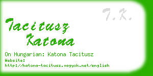 tacitusz katona business card